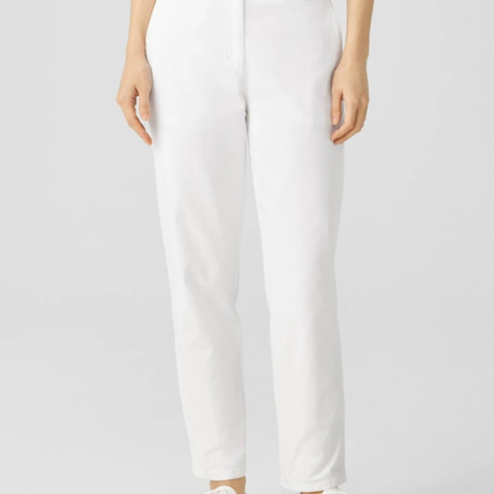 Eileen Fisher Cotton Hemp Stretch Tapered Pant Sz 18